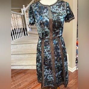 Bcbg dress blue black size 6